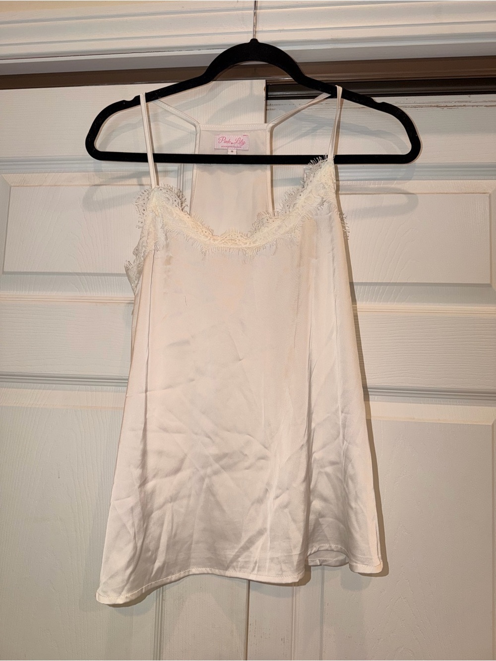 Satin and Lace Pink Lily Cami